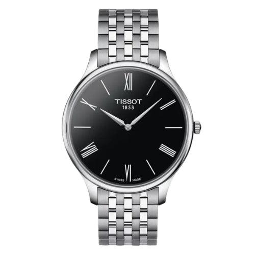 Tissot Tradition 5.5 Black Dial Stainless Steel Men's Watch - T063.409.11.058