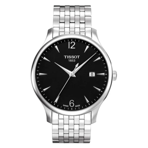 Tissot Tradition Quartz Black Dial Stainless Steel Men's Watch - T063.610.11.057.00