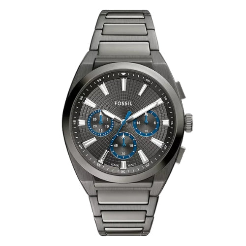 Fossil Everett Chronograph Smoke Stainless Steel Men's Watch - FS6107