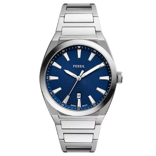 Fossil Everett Three-Hand Date Stainless Steel Watch - FS5822