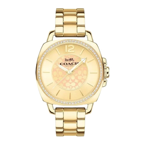 Coach Boyfriend Qtz Basic Gold Women's Watch - 14503141