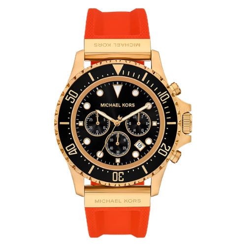 Michael Kors Oversized Everest Gold-Tone and Silicone Watch MKO1163