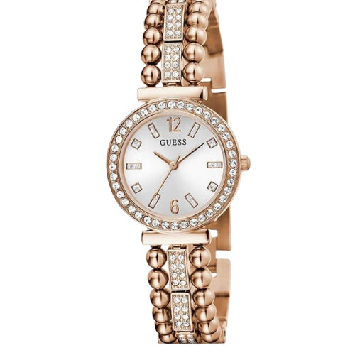 GUESS Ladies Rose Gold Tone Analog Watch - GW0401L3