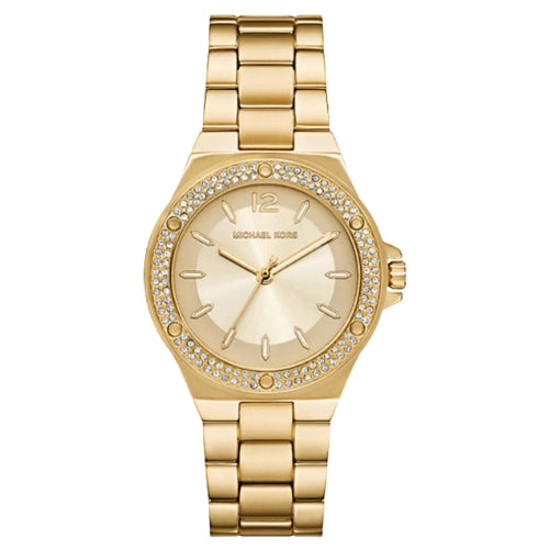 Michael Kors Lennox Pavé Gold-Tone Watch - MKO1186