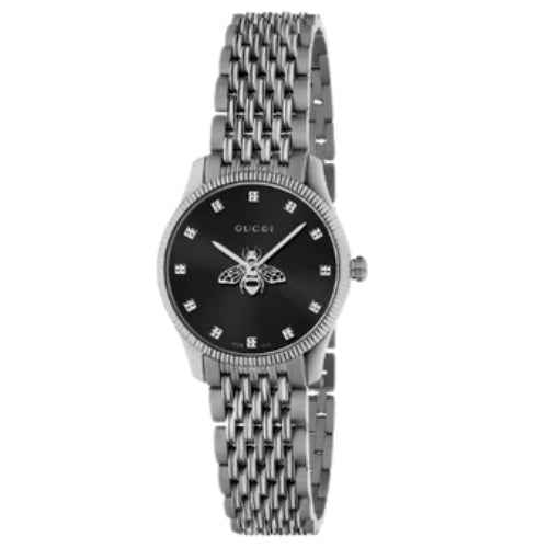 Gucci G-Timeless 29mm Black Dial with Bee Stainless Steel Women's Watch YA126520