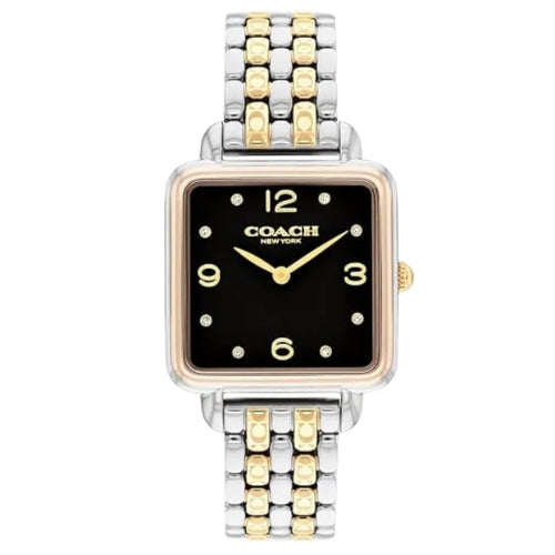 Coach Two-tone Steel Black Dial Women's Watch - 14504496