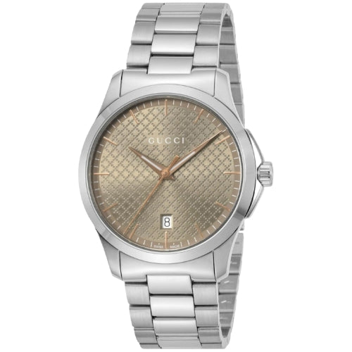 Gucci Unisex G-Timeless Brown Dial Quartz Watch - YA1264053