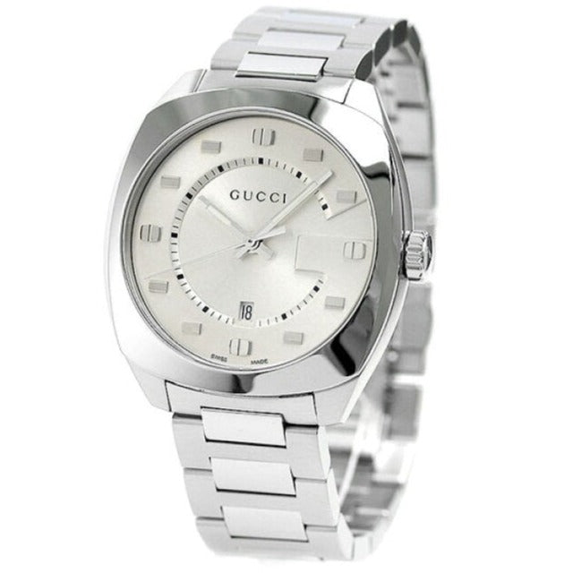 Gucci YA142308 Men's GG2570 Silver-Tone Quartz Watch YA142308 - Image 5