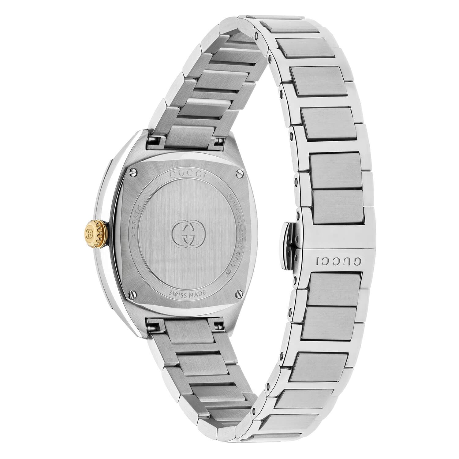 Gucci Interlocking 29mm Silver Dial Stainless Steel Bracelet Watch - YA142514