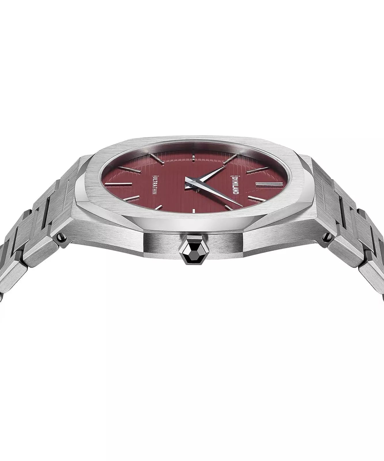 D1 MILANO Silver Stainless Steel, Red Dial Unisex Watch - UTBJ11