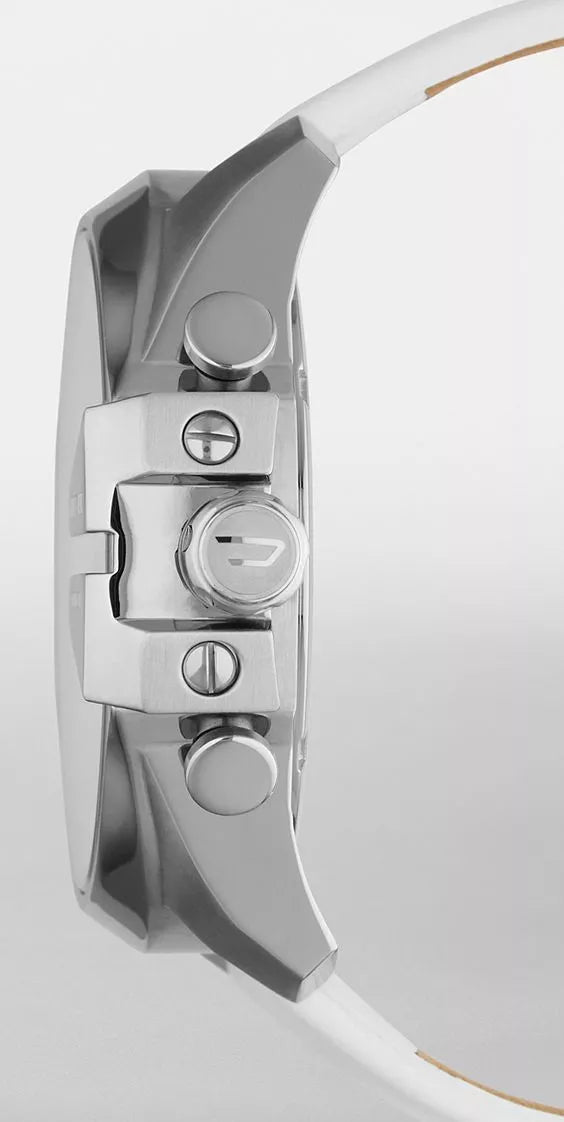 DieselWhite Leather Quartz with White Dial Men's Watch DZ4292