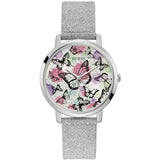 Guess Watch Mariposa Silver Leather Analog Watch Women's Watch  GW0008L1 - Watches of New Zealand