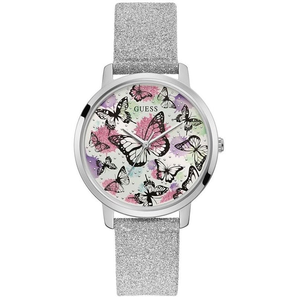 Guess Watch Mariposa Silver Leather Analog Watch Women's Watch  GW0008L1 - Watches of New Zealand