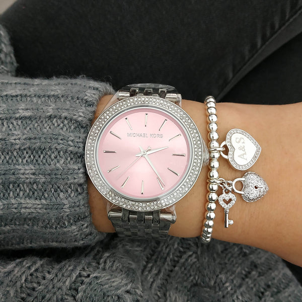 Michael Kors Darci Crystal Paved Pink Dial Ladies Watch MK3352 - Watches of New Zealand #2