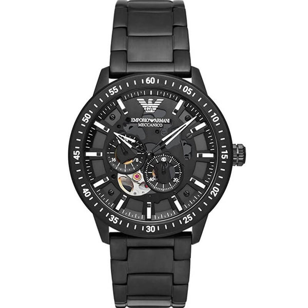 Emporio Armani Automatic Stainless Steel Black Men's Watch  AR60054 - Watches of New Zealand