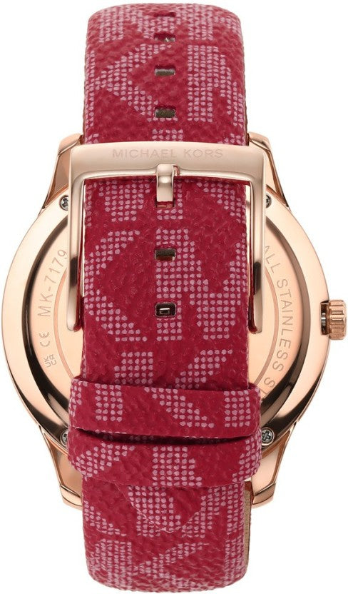 Michael Kors Runway Analogue Red Dial Women's Watch MK7179 - Watches of New Zealand #3