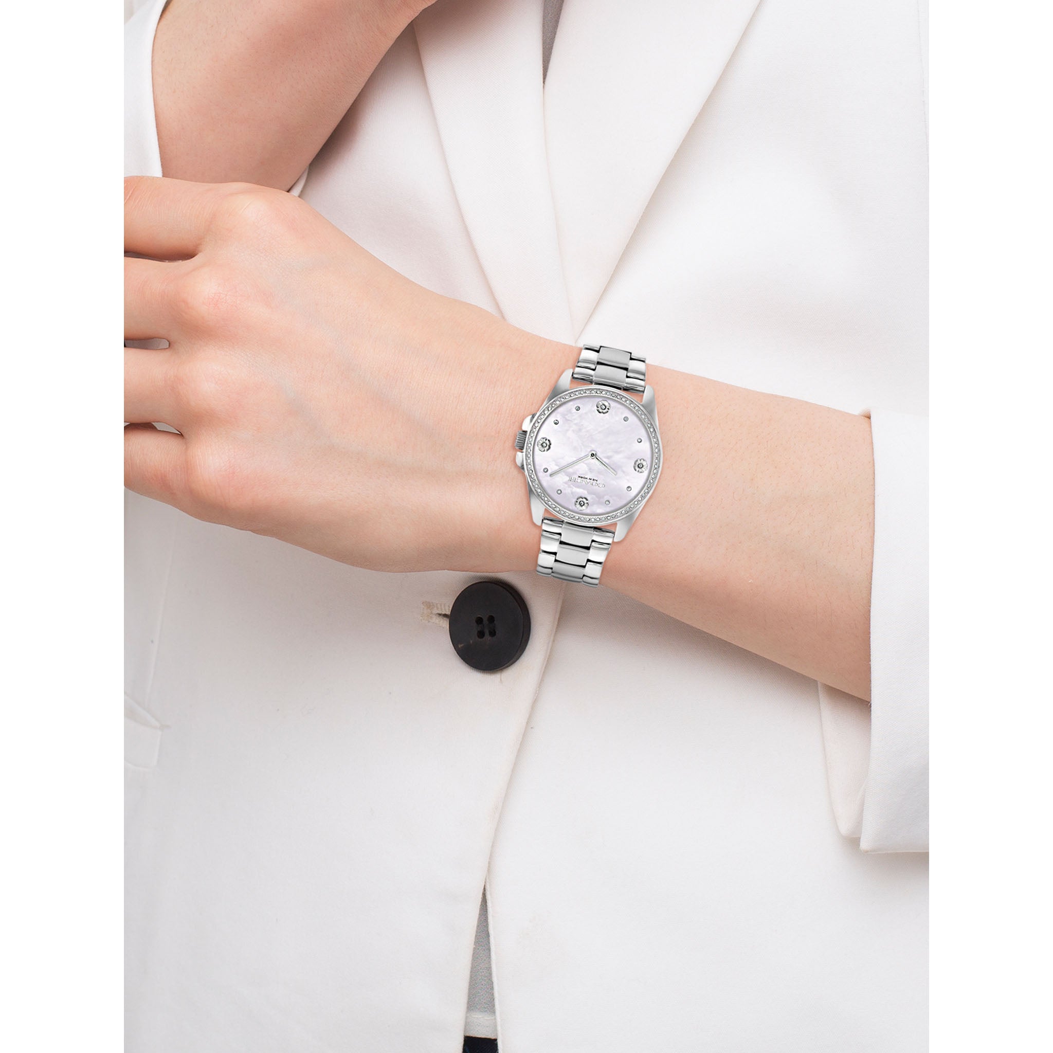 Greyson Crystal Accent with Mother-of-Pearl Dial Women's Watch -  14504108