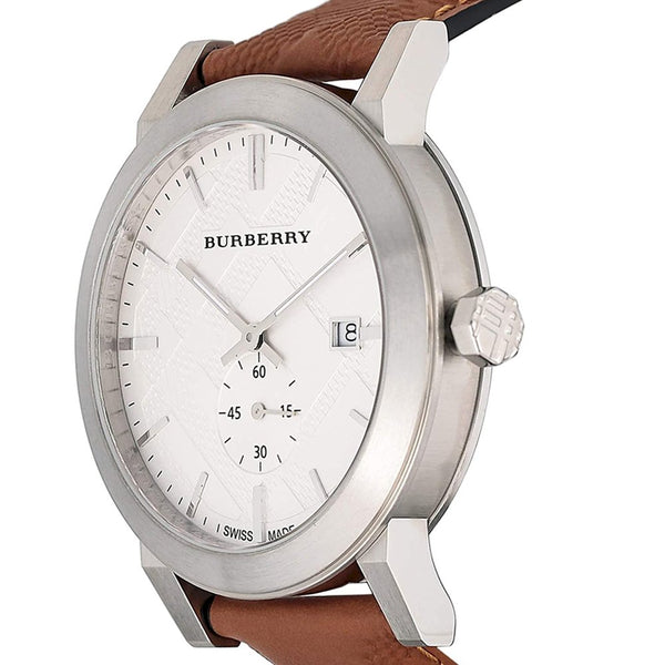 Burberry Men’s Quartz Leather Strap Silver Dial Men's Watch BU9904 - Watches of New Zealand #2