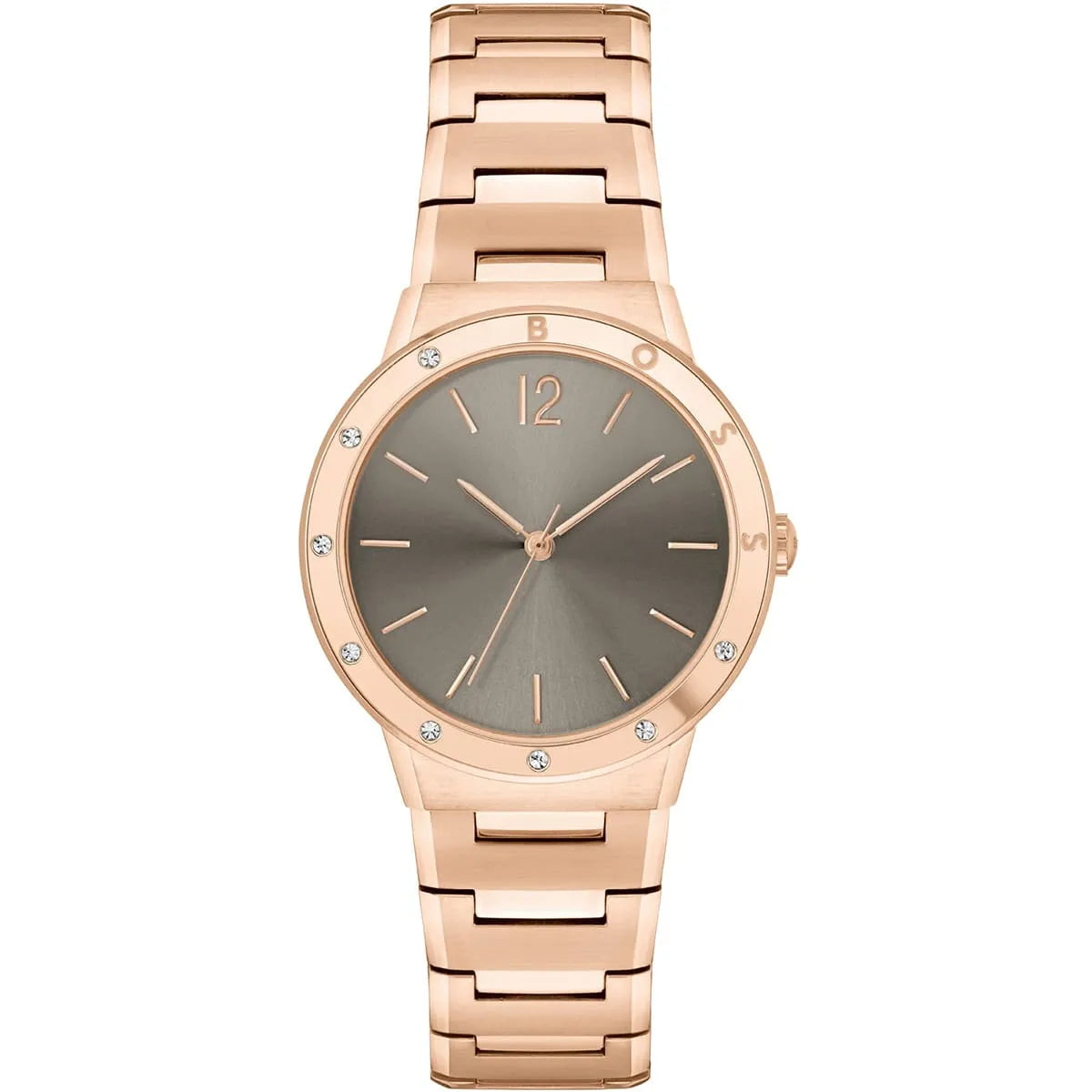 Hugo Boss Breath rose gold women's watch with grey dial and rose gold bracelet