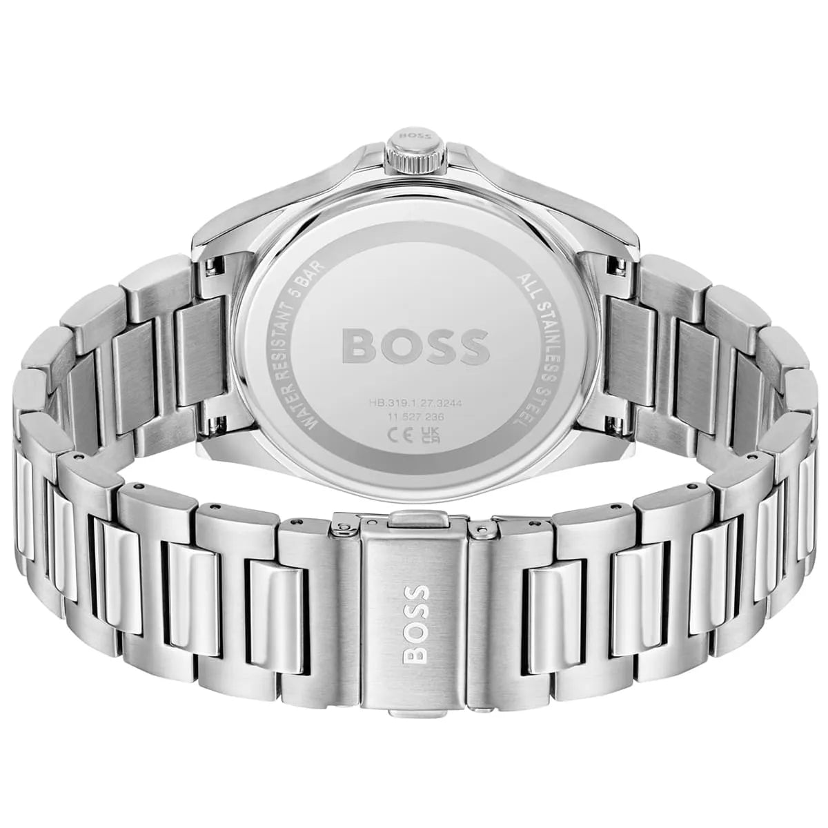 Hugo Boss Chronograph Skymaster Black Leather Strap Men's Watch 1514170