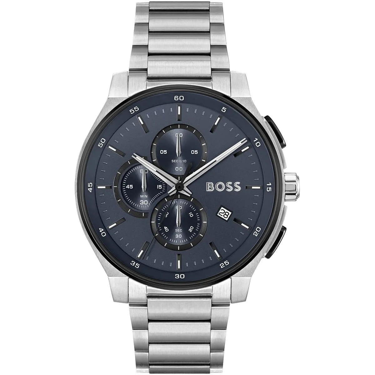 HUGO BOSS Qtz Chrono Blue Round Dial Men's Watch - 1514189