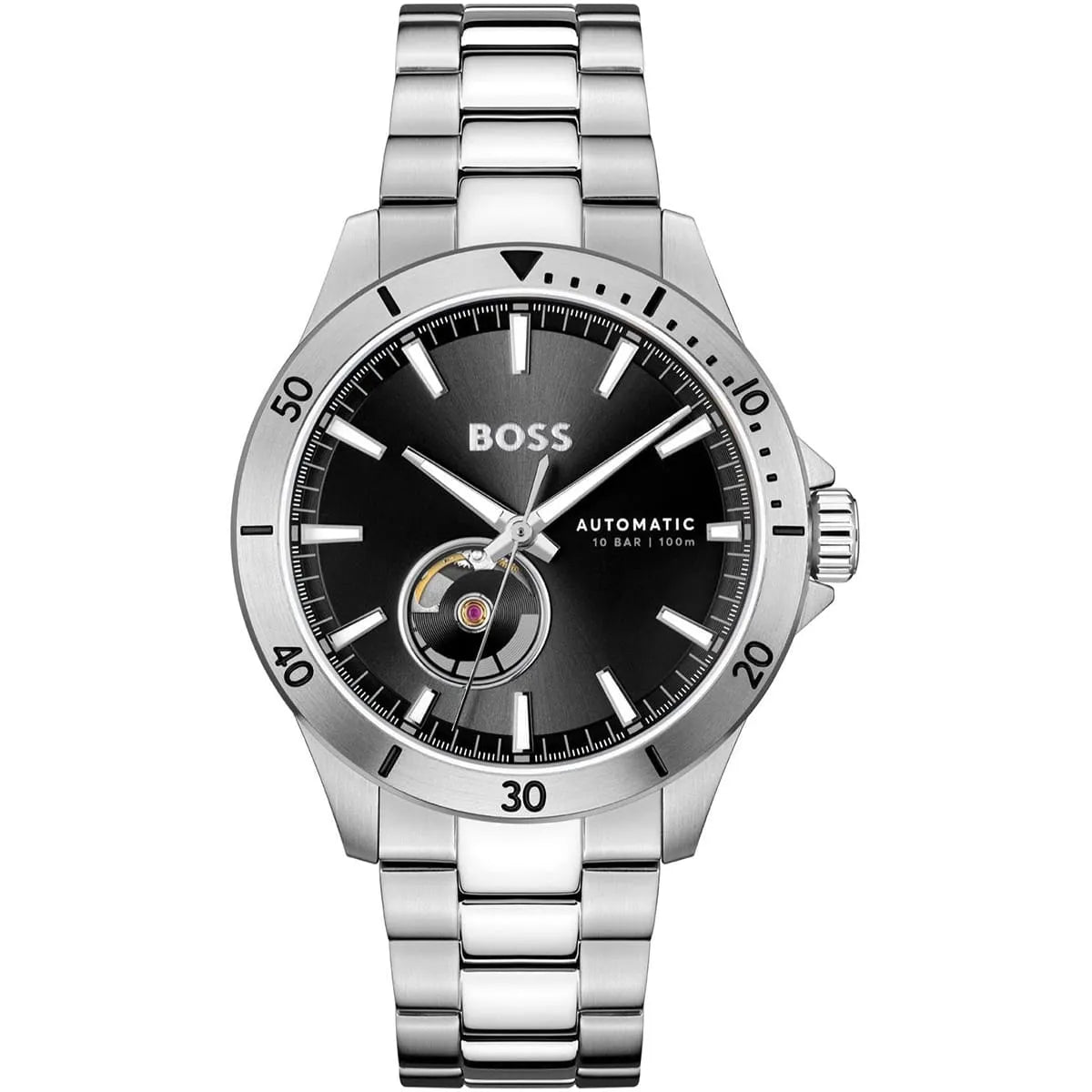 Hugo Boss Troper Chronograph Automatic Black Dial Men's Watch - 1514202