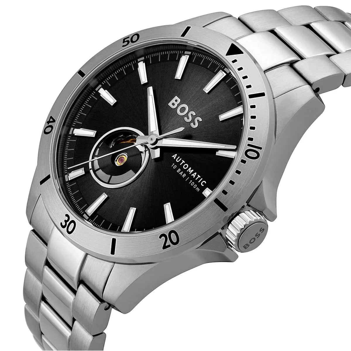 Hugo Boss Troper Chronograph Automatic Black Dial Men's Watch - 1514202