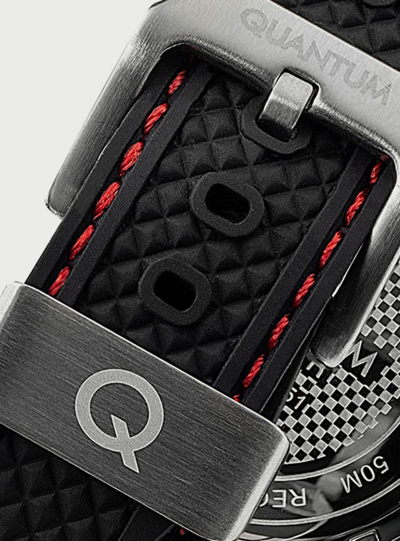 Quantum Black Chronograph Silicone Strap Men's Watch HNG956.351 - Watches of New Zealand #3