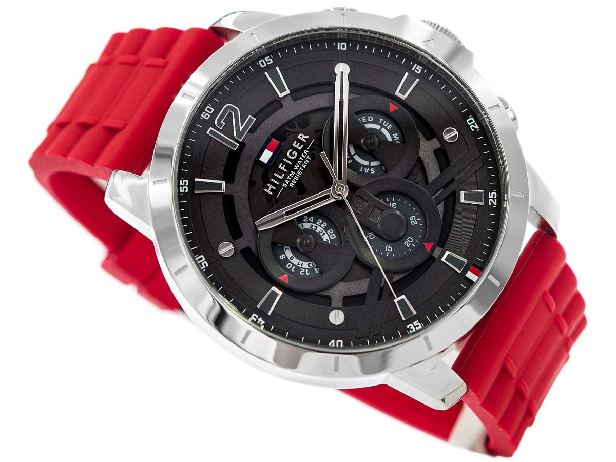 Tommy Hilfiger Red Strap Luca Men's Watch - 1710490