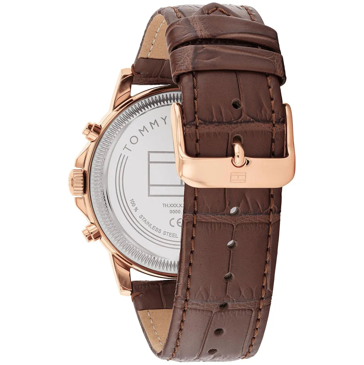 Tommy Hilfiger Brown Leather White Dial Multi-function Men's Watch - 1710606 1710606 - Image 3