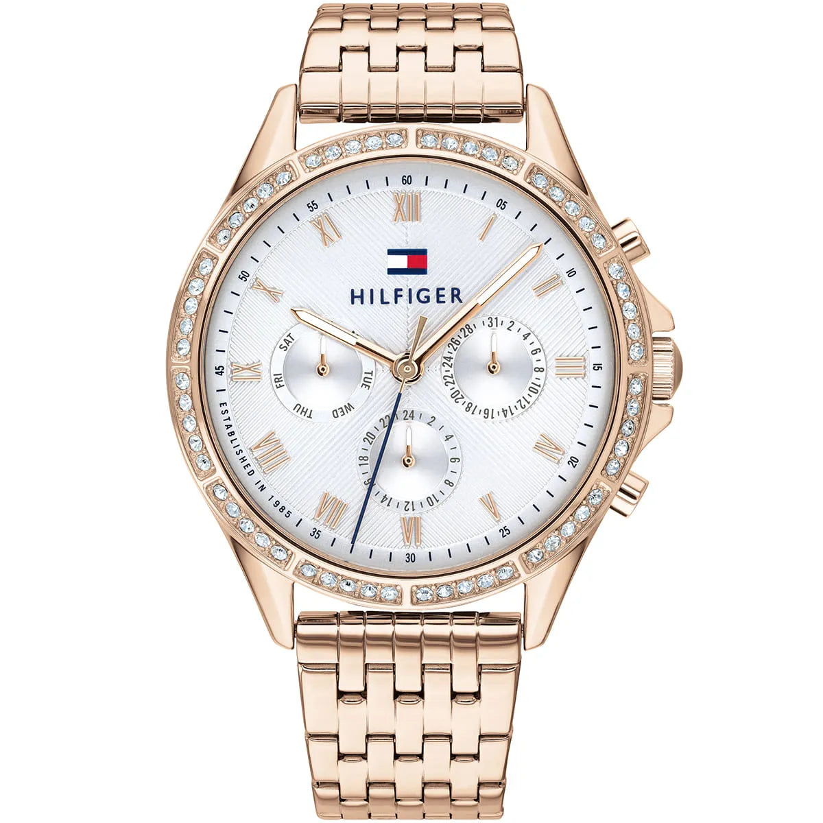 Tommy Hilfiger Ari Silver Dial Gold Tone Stainless Steel Quartz Women's Watch - 1782143