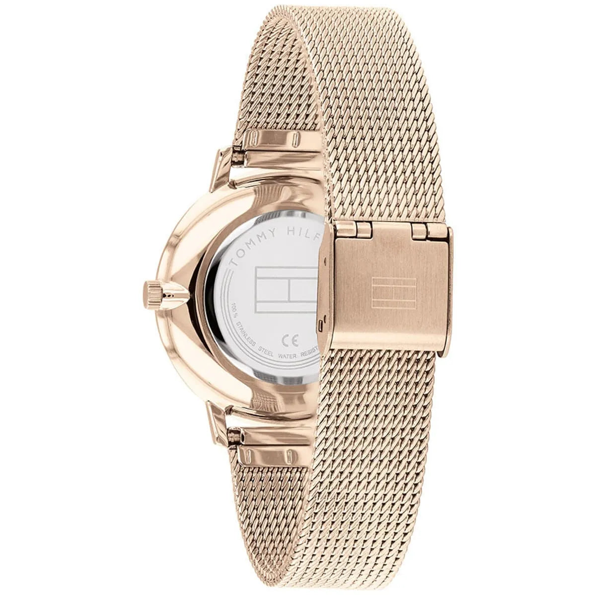 Tommy Hilfiger Mesh Carnation Gold Ladies Slim Watch - 1782150