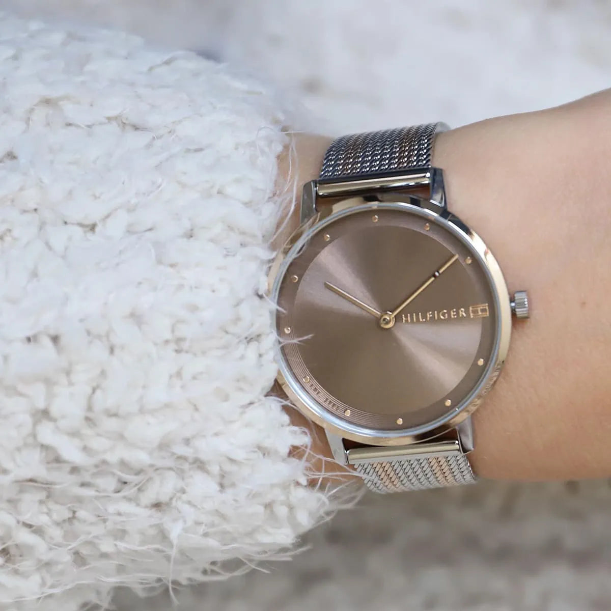 [Official Warranty] Tommy Hilfiger 1782152 Women's Taupe Brown Dial Stainless Steel Strap Watch (watch for women / jam tangan perumpuan /tommy hilfiger watch for women / women watch) 1782152 - Image 4