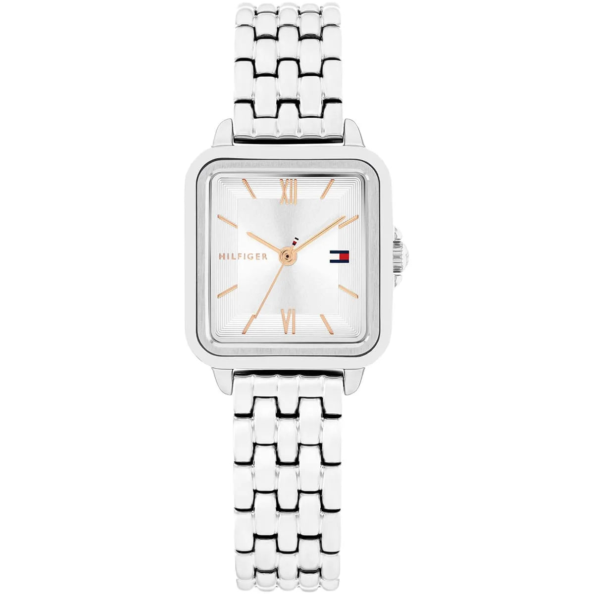 Tommy Hilfiger Mia silver square dial watch with stainless steel bracelet