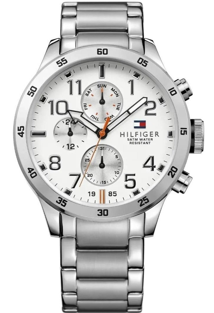 Tommy Hilfiger Multi-Function White Dial Stainless Steel Men's Watch 1791140