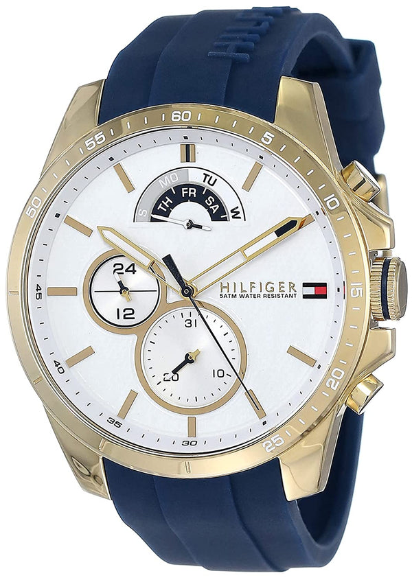 Tommy Hilfiger Quartz Analog White Dial 48mm Men’s Watch  1791353 - Watches of New Zealand