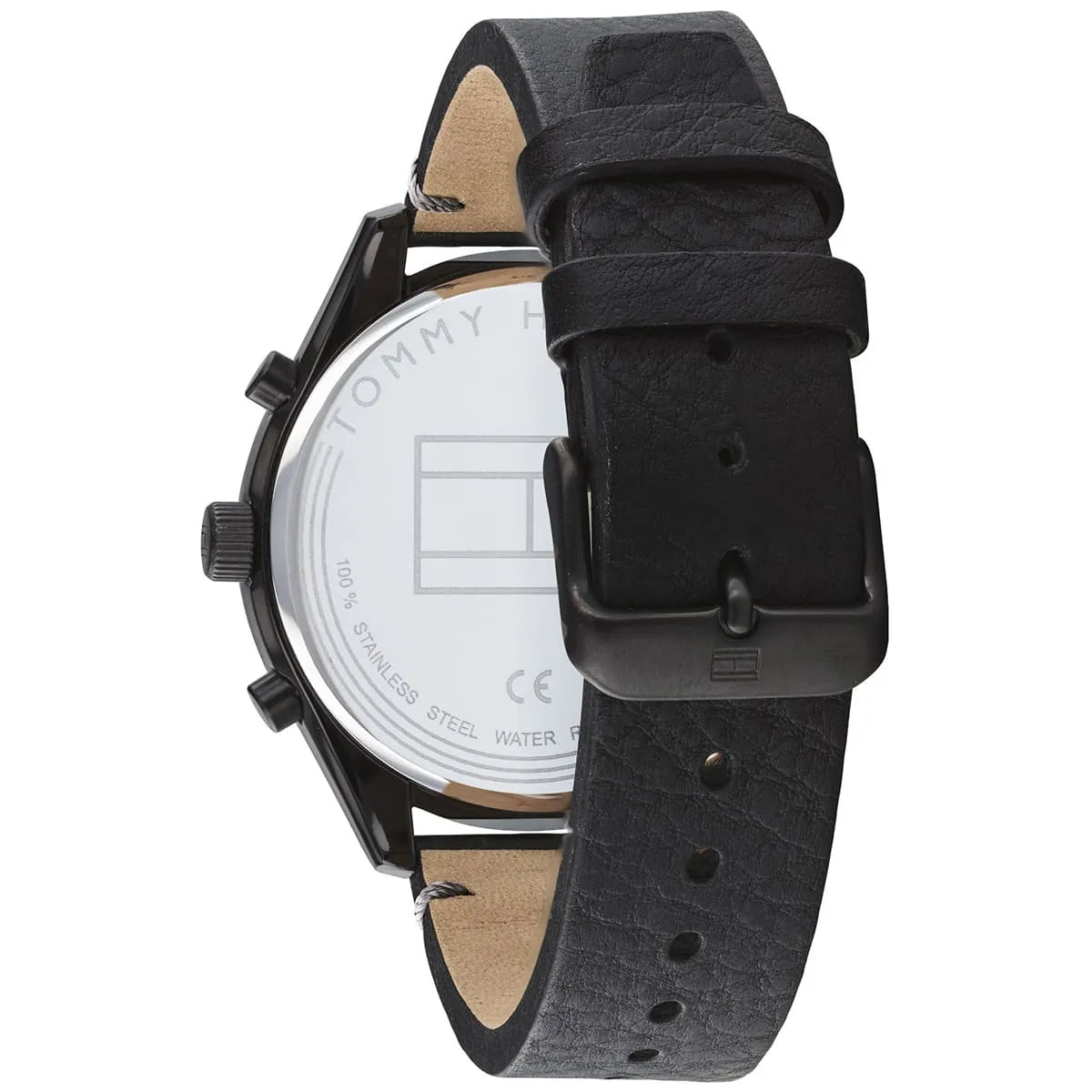 Tommy Hilfiger Bennett Black Dial Leather Strap Men's Watch - 1791731