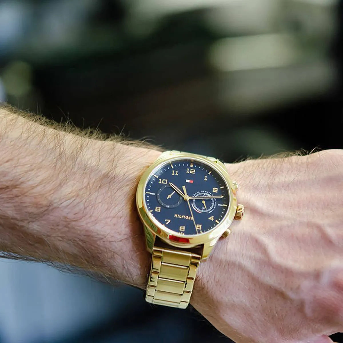 Tommy Hilfiger Gold Steel Multi-function Men's Watch - 1791783