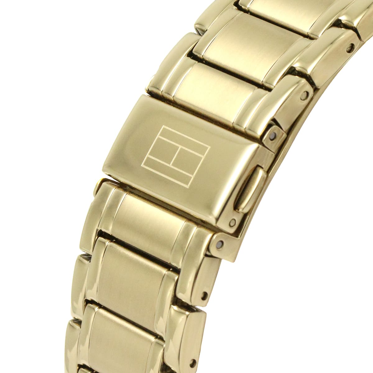 Tommy Hilfiger gold-tone stainless steel bracelet strap with links and clasp
