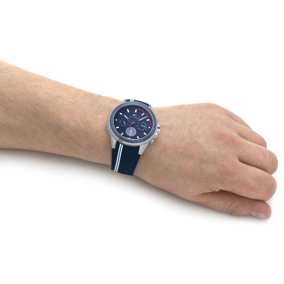 Tommy Hilfiger Quartz Blue Silicone Strap Blue Dial 45mm Men's Watch - 1791859