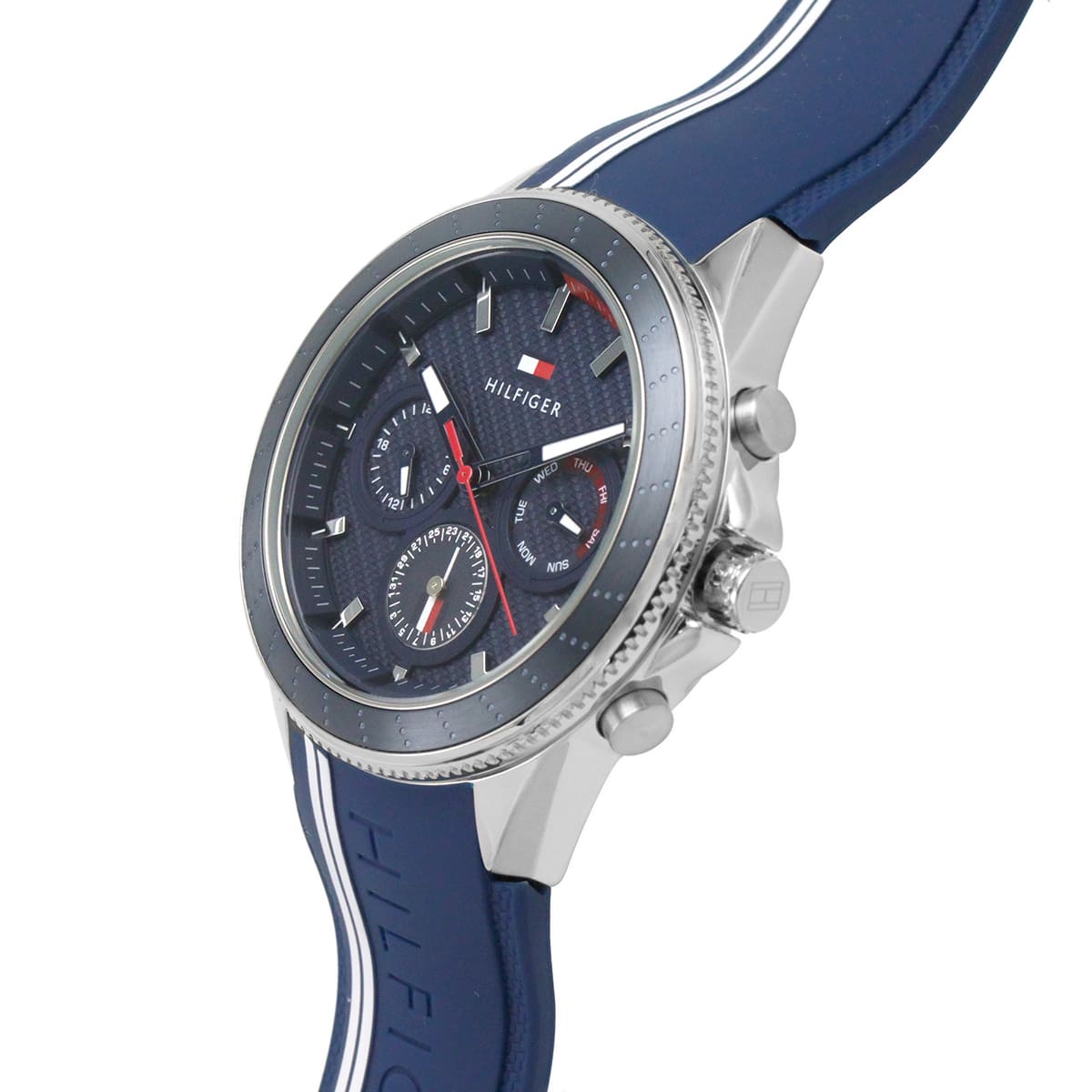 Tommy Hilfiger Quartz Blue Silicone Strap Blue Dial 45mm Men's Watch - 1791859
