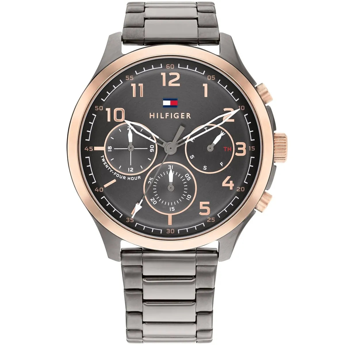 Tommy Hilfiger Asher Sub-Dials Gunmetal Bracelet Men's Watch - 1791871