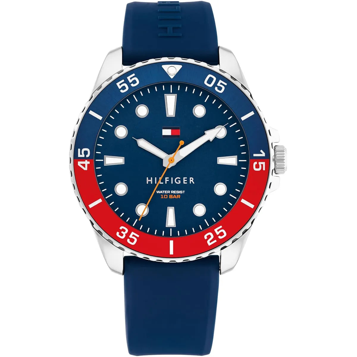 Tommy Hilfiger Silicone Blue Dial Men's Watch - 1792200