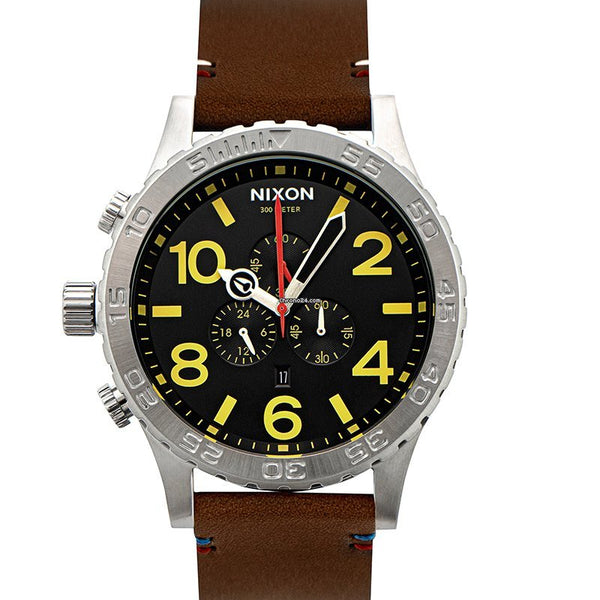 Nixon 51-30 Chrono Black Dial Brown Leather Men's Watch Men's Watch  A124-019 - Watches of New Zealand
