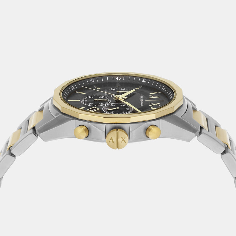 Armani Exchange Men’s Quartz Two Tone Stainless Steel Black Dial 44mm Watch AX7148 ax7148 - Image 7