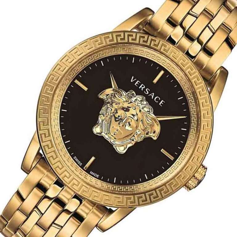 Versace Gold Stainless Steel Black Dial Men's Watch VERD00818 - Watches of New Zealand #2