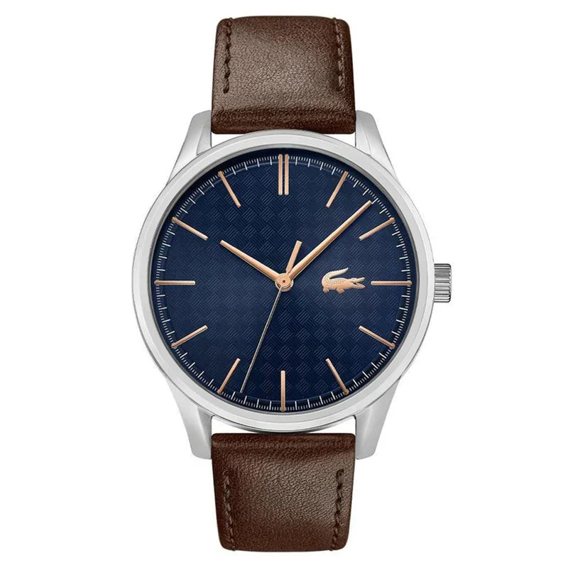 LACOSTE Vienna Brown Leather Blue Dial Men's Watch 2011046