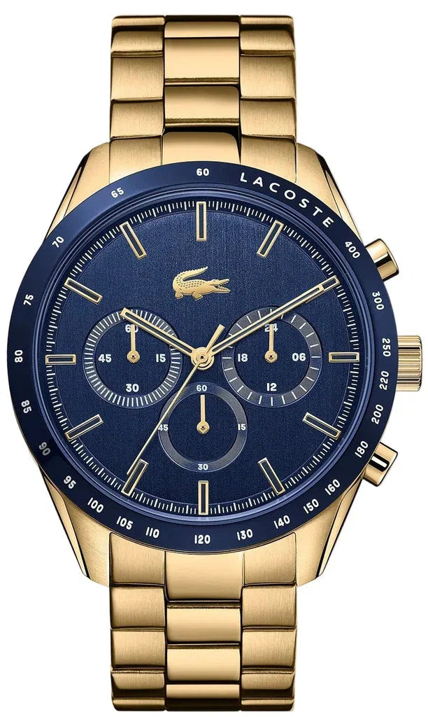 Lacoste Boston Gold Steel Blue Dial Men's Chronograph Watch - 2011096