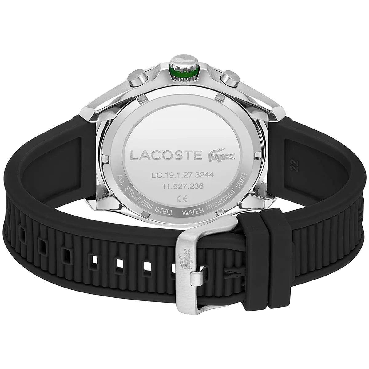 LACOSTE BLACK BRASS PATTERNED DIAL WATCH - 2011152