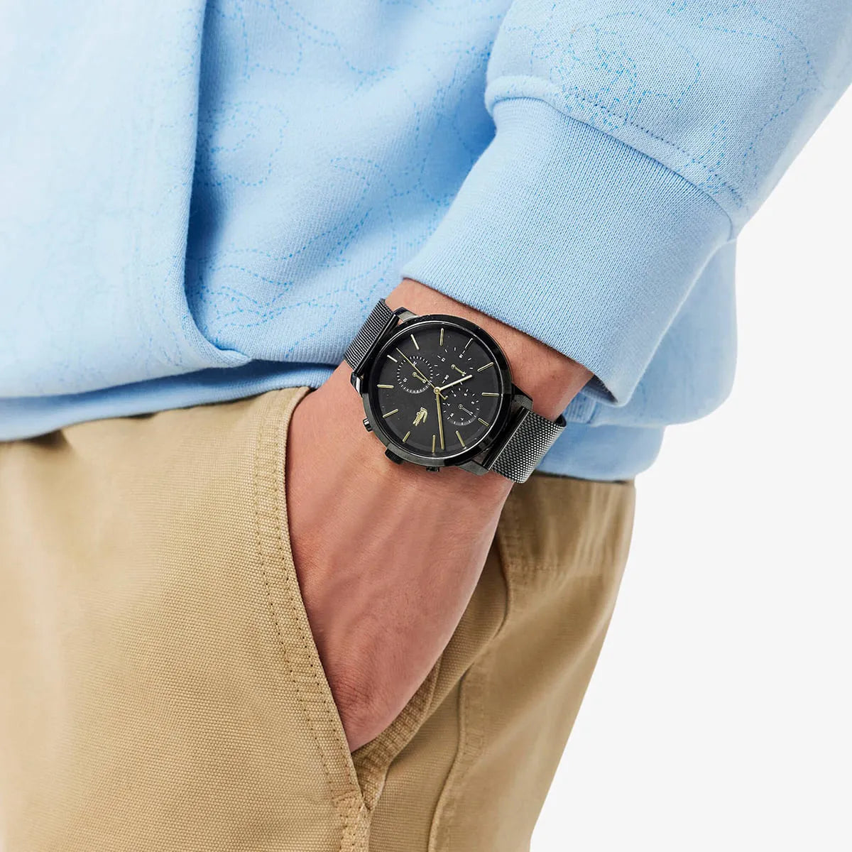 Lacoste Black Stainless Steel Quartz Movement Men’s Watch 2011194